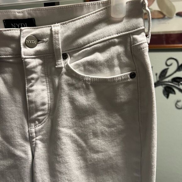 NYDJ Women's White Marilyn Straight Capris #DP335 - Picture 2 of 7